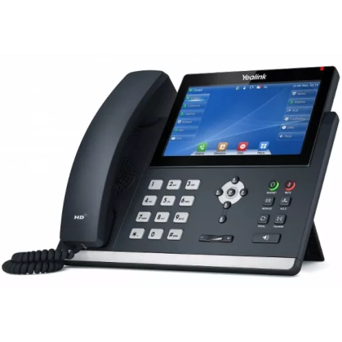 SIP-T48U SIP-телефон, цветной сенсорный экран, 2 порта USB, 16 аккаунтов, BLF,  PoE, GigE, без БП